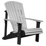 This is the Dove Gray and Black colored Adirondack chair on a white background.