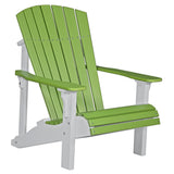This is the Lime Green and White colored Adirondack chair on a white background.