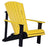 This is the Yellow and Black colored Adirondack chair on a white background.