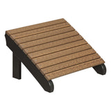 This is the Antique Mahogany and Black colored Adirondack footrest on a white background.