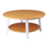 This is the Tangerine and White colored conversation table on a white background.