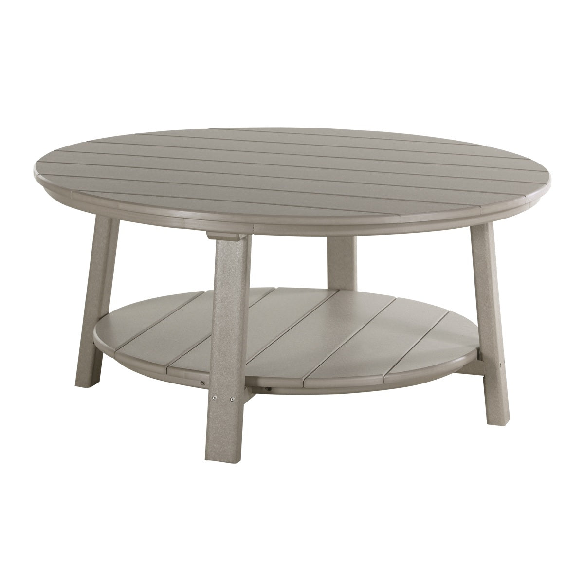 This is the Weatherwood colored conversation table on a white background.