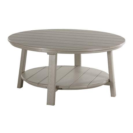 This is the Weatherwood colored conversation table on a white background.
