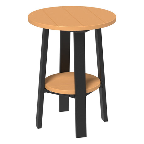 This is the Cedar and Black colored end table on a white background.