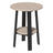 This is the Weatherwood and Black colored end table on a white background.