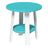 This is the Aruba Blue and White colored end table on a white background.