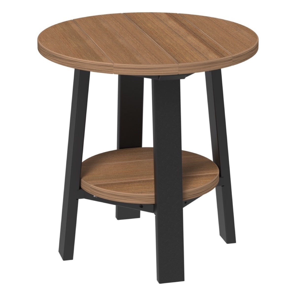 This is the Antique Mahogany and Black colored end table on a white background.