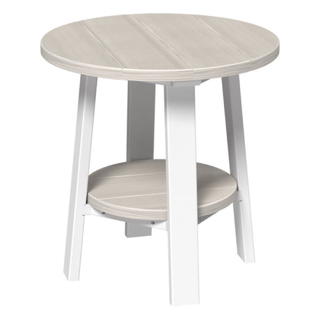 This is the Birch and White colored end table on a white background.