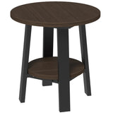 This is the Brazilian Walnut and Black colored end table on a white background.