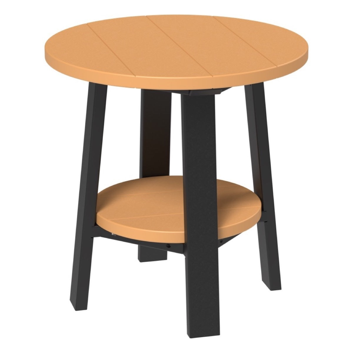 This is the Cedar and Black colored end table on a white background.