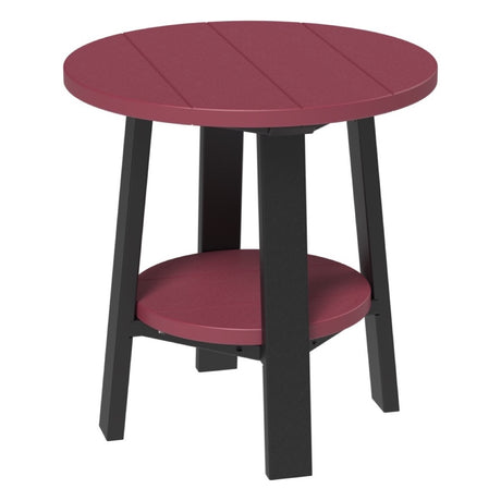 This is the Cherrywood and Black colored end table on a white background.