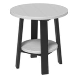 This is the Dove Gray and Black colored end table on a white background.