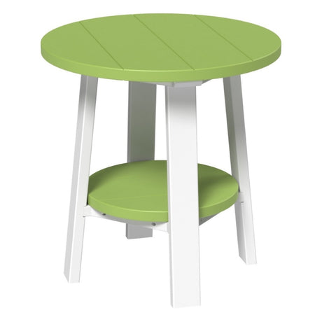 This is the Lime Green and White colored end table on a white background.