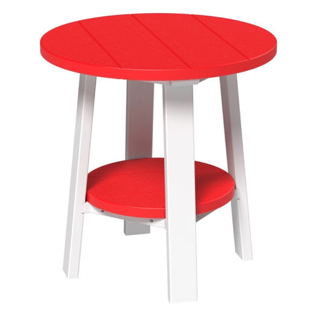 This is the Red and White colored end table on a white background.