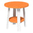 This is the Tangerine and White colored end table on a white background.