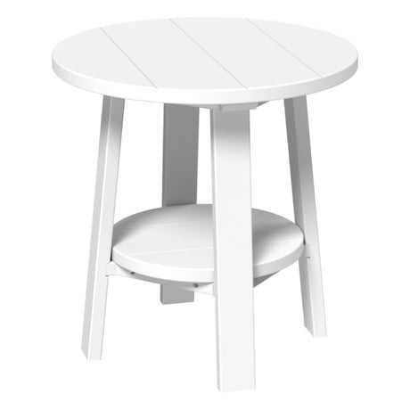 This is the White colored end table on a white background.