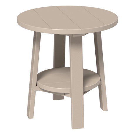 This is the Weatherwood colored end table on a white background.