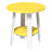 This is the Yellow and White colored end table on a white background.