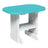 This is the Aruba Blue and White colored end table on a white background.
