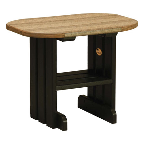 This is the Antique Mahogany and Black colored end table on a white background.