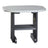 This is the Dove Gray and Black colored end table on a white background.