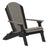 This is the Coastal Gray and Black colored Folding Adirondack Chair on a white background.