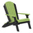 This is the Lime Green and Black colored Folding Adirondack Chair on a white background.