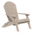 This is the Weatherwood colored Folding Adirondack Chair on a white background.