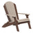 This is the Weatherwood and Chestnut Brown colored Folding Adirondack Chair on a white background.