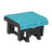 This is the Aruba Blue and Black colored glider footrest on a white background.