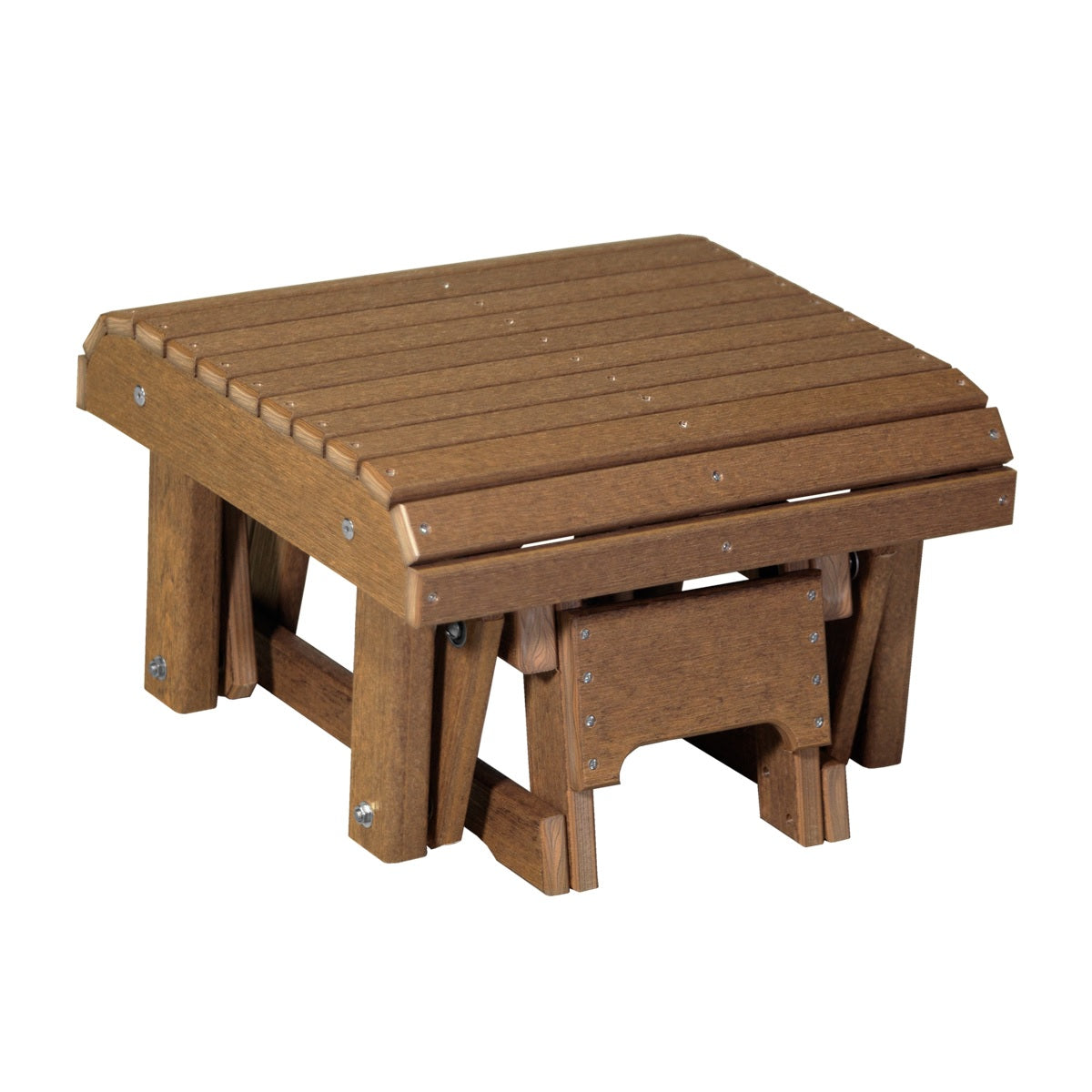 This is the Antique Mahogany colored glider footrest on a white background.