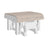 This is the Birch and White colored glider footrest on a white background.