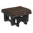 This is the Brazilian Walnut and Black colored glider footrest on a white background.