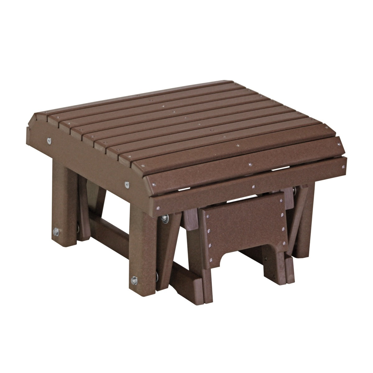This is the Chestnut Brown colored glider footrest on a white background.