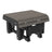 This is the Coastal Gray and Black colored glider footrest on a white background.