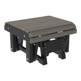 This is the Coastal Gray and Black colored glider footrest on a white background.