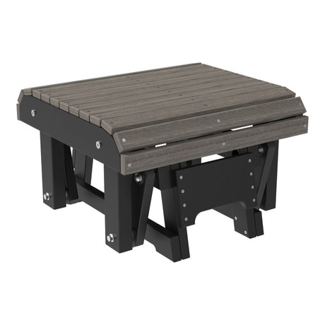 This is the Coastal Gray and Black colored glider footrest on a white background.