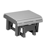 This is the Dove Gray and Slate colored glider footrest on a white background.