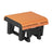 This is the Tangerine and Black colored glider footrest on a white background.