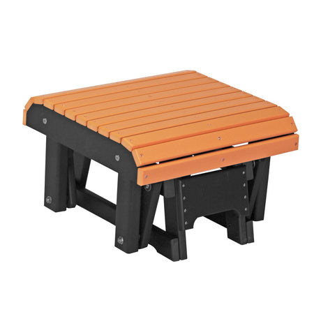 This is the Tangerine and Black colored glider footrest on a white background.