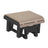 This is the Weatherwood and Black colored glider footrest on a white background.