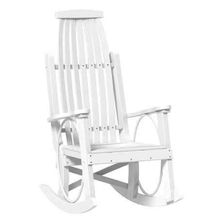 This is the White colored Grandpa's Rocker Chair on a white background.