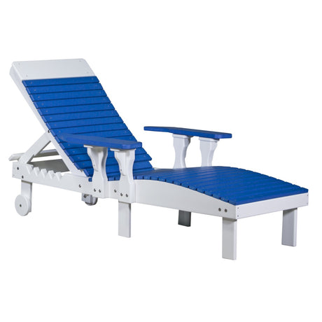 This is the Blue and White colored lounge chair on a white background.