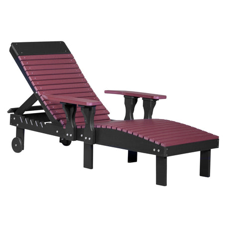 This is the Cherrywood and Black colored lounge chair on a white background.