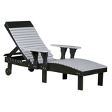 This is the Dove Gray and Black colored lounge chair on a white background.