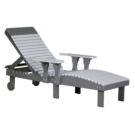 This is the Dove Gray and Slate colored lounge chair on a white background.