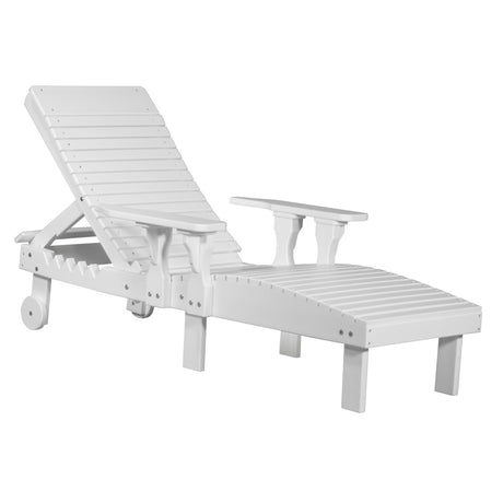 This is the White colored lounge chair on a white background.