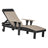 This is the Weatherwood and Black colored lounge chair on a white background.