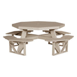This is the Weatherwood colored picnic table on a white background.