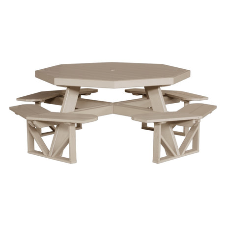 This is the Weatherwood colored picnic table on a white background.